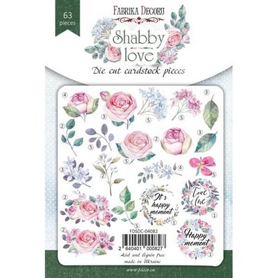 Набор высечек коллекция Shabby love 63 шт, ТМ Фабрика Декора