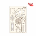 Чипборд для скрапбукинга от ROSA TALENT - Make your journey 4, белый картон, 12,8х20см