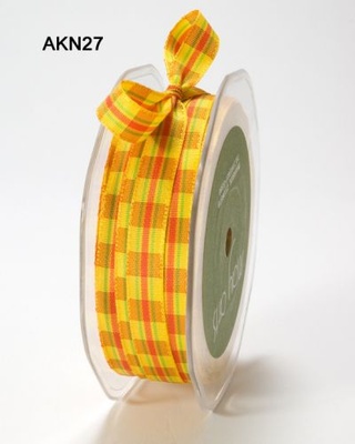 Лента SOLID/CHECK, цвет YELLOW/RED/GREEN CHECK, ширина 9,5мм, длина 90см