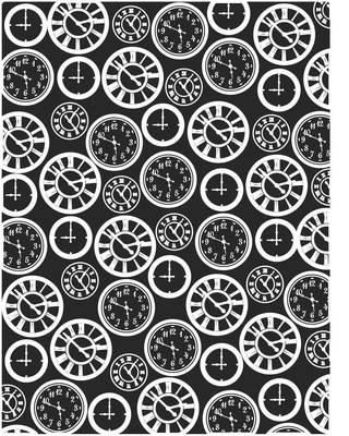 Пластина для эмбоссинга от Cheery Lynn Designs - Clocks Embossing Plate