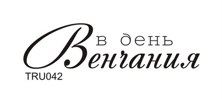 Акриловый штамп TRU042 В день Венчания, размер 5 * 1,3 см