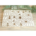 Чипборд ScrapBox - Набор чисел для рождественского календаря (advent calendar) Hi-320