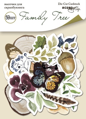 Набор высечек для скрапбукинга от Scrapmir - Family Tree, 54шт.
