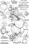 Набор акриловых штампов от Flourishes - Apple of my Eye
