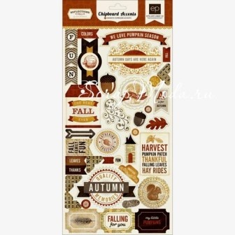 Наклейки от Echo Park-Reflections Fall Chipboard