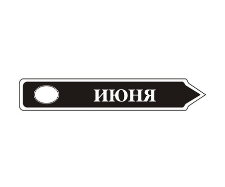Акриловый штам TRU107-6 Июнь, размер 7х1,2 см