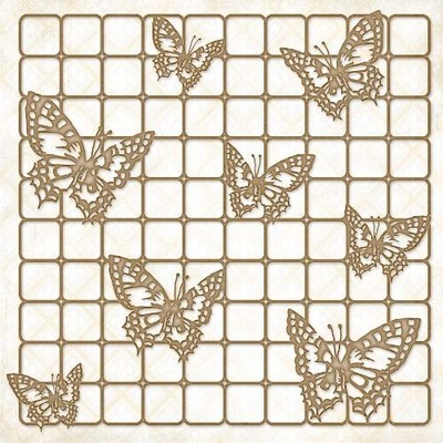Чипборд Blue Fern Studios - Butterfly Grid