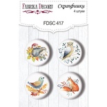 Набор скрапфишек 4шт Colors of Autumn  417, ТМ Фабрика Декора