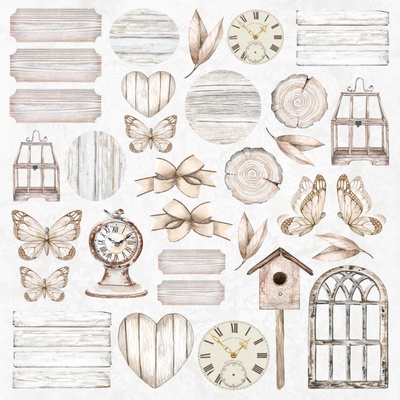 Набір паперу для скрапбукінгу Lemoncraft - Wood Patterns, 30.5х30.5 см