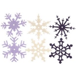 Снежинки из фетра Creative Impressions - Heritage Winter, 24 штуки