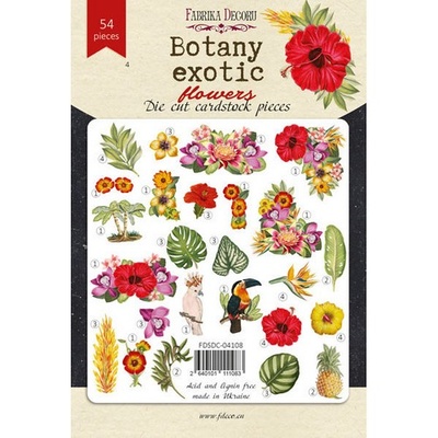 Набор высечек коллекция Botany exotic flowers, ТМ Фабрика Декора