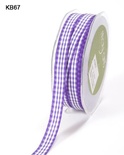 Лента SOLID/CHECK, ширина 9,5 мм, цвет PURPLE, 90 см