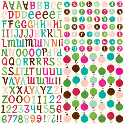 Наклейки от Echo Park - Holly Jolly Alpha Stickers