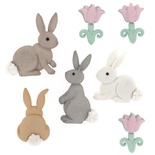 Набор декоративных пуговиц Dress It Up - Easter Cotton Tails