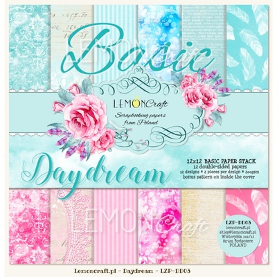 Набор скрапбумаги LemonCraft - Daydream Basic, фоновые дизайны, 30х30 см,  с бонусом