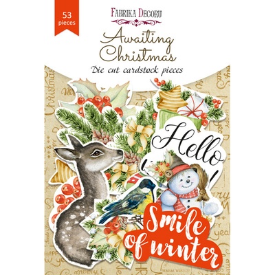 Набор высечек, коллекция Awaiting Christmas, 53шт, ТМ Фабрика Декору