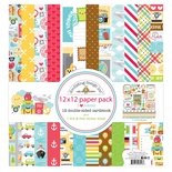 Набор бумаги для скрапбукинга от Doodlebug - I Heart Travel, 30х30 см, 12+1 лист