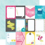 Лист бумаги с набором карточек для журналинга от Echo park - Cards Paper