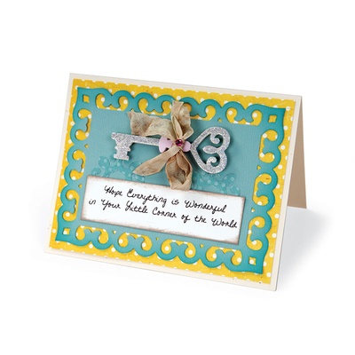 Лезвия Sizzix - Thinlits Die Set 4PK - Border, Label, Medallion & Key, 4 шт.