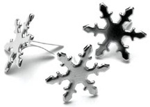 Снежинки-брадсы Creative Impressions -  Snowflakes/Silver, 50 штук