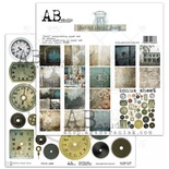 Набор бумаги от ABstudio - "Behind closed doors"- scrapbooking paper set 8x 30х30см + bonus