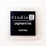 Штемпельная подушечка Black, Studio G, черная, 5х5 см