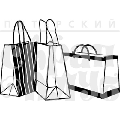 Штамп от Питерского Скрапклуба - Италия. Покупки, 4х2.7 см