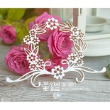 Чипборд ScrapBox - веночек с цветами Hr-059