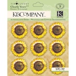 Наклейки от K&Company - Tim Coffey Foliage- Sunflowers Clearly Yours