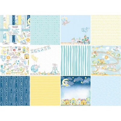 Набор скрапбумаги My cute Baby elephant boy 30,5x30,5 см 10 листов, ТМ Фабрика Декора