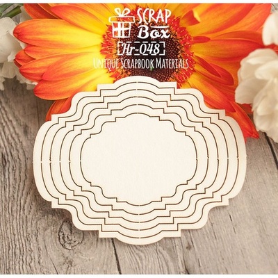 Чипборд ScrapBox - Рамка фигурная Hr-048
