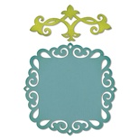 Лезвия Sizzix - Thinlits Die Set 2PK - Decorative Accent & Label, 2 шт.