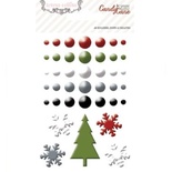 Эмалевые украшения Teresa Collins - Candy Cane Lane - Enamel Dots and Shapes, 40 штук