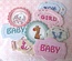Цветной чипборд-рамки от Евгения Курдибановская ТМ - Baby Shower, 6 рамок + 6 вкладышей, арт.002205