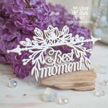 Чипборд ScrapBox - Надпись Best moment Hi-400