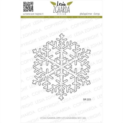 Акриловый штамп Lesia Zgharda SR223 Ice snowflake, размер 7.8 см