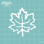 Чипборд от Вензелик - Листочек, размер: 60x57 мм