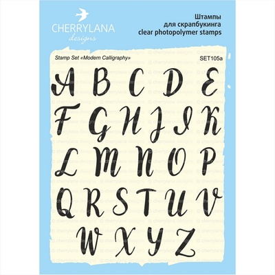 Набор штампов от Cherrylana - "Modern Calligraphy" англ, заглавные