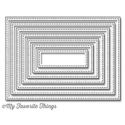 Лезвие My Favorite Things - Die-namics Stitched Rectangle STAX, 7 шт.