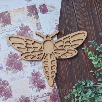 Заготовка артборд Мотылек от WOODchic, 24.5х16.5см, мдф 3мм