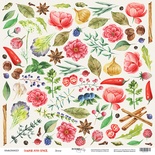 Лист двусторонней бумаги от Scrapmir - Декор -  Sugar and Spice, 20х20см