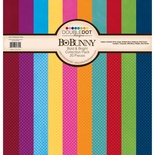 Набор кардстока BoBunny - Double Dot - Bold & Bright, 30х30 см, 20 листов