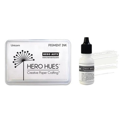 Пигментные чернила Hero Arts - Pigment Ink - Unicorn, цвет белый, с заправкой