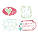Лезвия и штампы от Sizzix - Framelits Die Set 8PK w/Stamps - Birthday & Frames