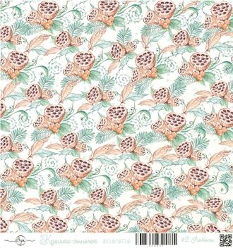 Лист скрапбумаги от ScrapEgo - Лотосы, Крошка-сыночек, 30,5х30,5см