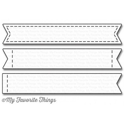 Лезвие My Favorite Things - Die-namics Stitched Sentiment Strips, 3 шт.