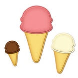 Лезвия от Spellbinders - Nested Ice Cream Cone - Мороженое, 3 шт
