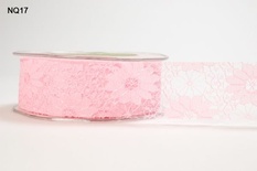 Кружево Lace - Pink, ширина 38 мм, цвет розовый, длина 90 см