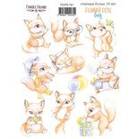 Набор наклеек (стикеров) 10 шт Funny fox boy  181, ТМ Фабрика Декора