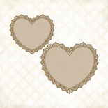 Чипборд Blue Fern Studios - Frilly Hearts
